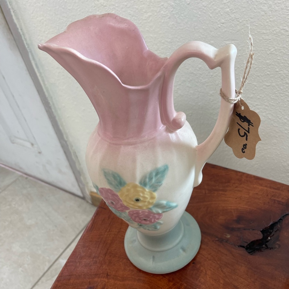 Vintage whole pottery pitcher 13’’ tall